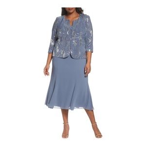 Alex Evenings Mock Two-Piece Jacket Dress New w/o Tags